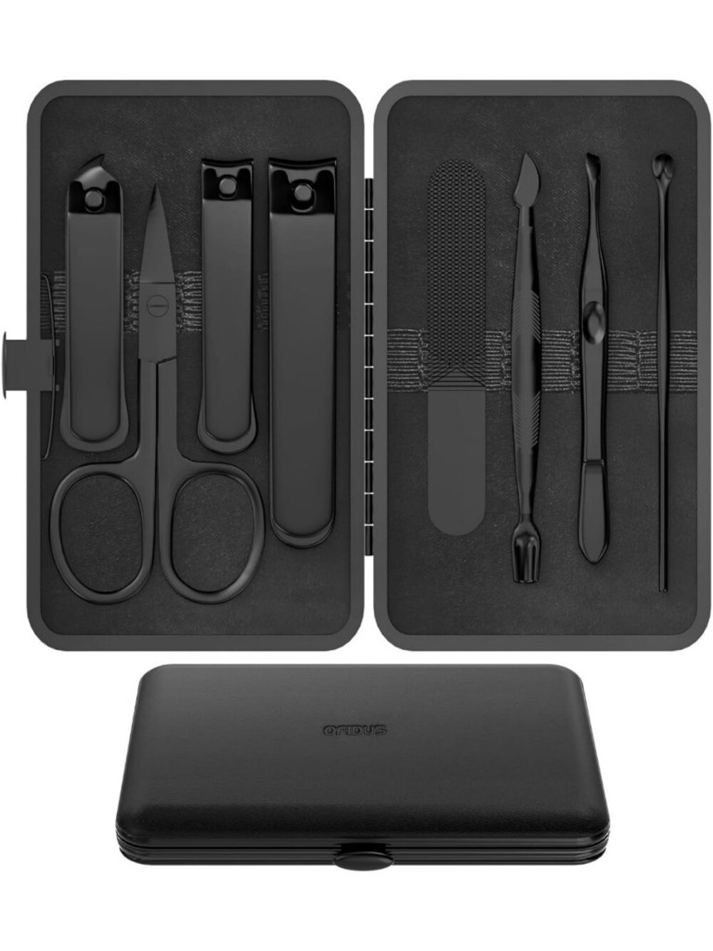 Men's 8-Piece Nail Grooming Kit - Precision Clippers, Trimmers & Grooming Tools